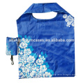 Blue foldable trolley bag/foldable polyester shopping bags green